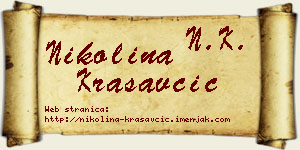 Nikolina Krasavčić vizit kartica